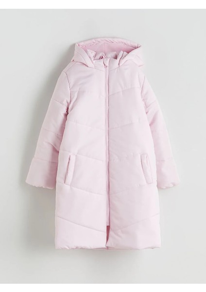 Lcw Eco Pembe Kapüşonlu Kız Çocuk Mont fırsatları