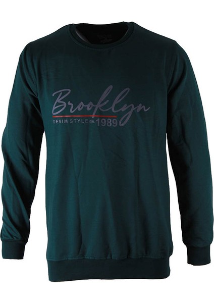 2 Ip Yeşil Erkek Sweatshirt Brooklyn 0 Yaka