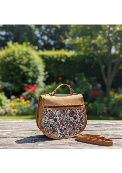 Otantik Mozaik Desen Kadife Kapak Kadın Çantası modelleri