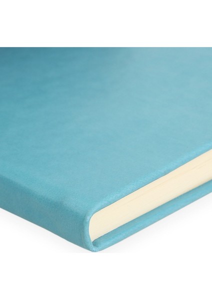 Isim Yazılabilir Çizgili Defter - Mavi, Suni Deri Kaplamalı Defter, Tarihsiz Ajanda, Anı Defteri