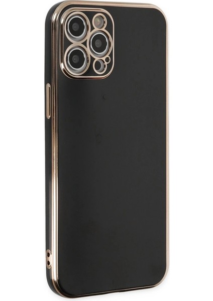 iPhone 12 Pro Kılıf Volet Silikon - Siyah