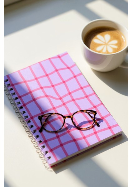 Isim Yazılabilir A5 Kareli Spiralli Defter | El Yapımı, 96 Yaprak, Ivory Kâğıt - Pinko fırsatları