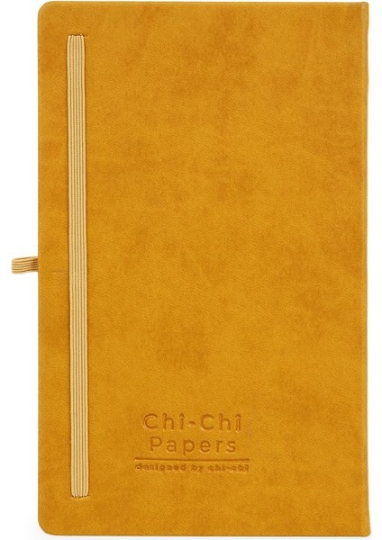 Isim Yazılabilir Çizgili Defter - Sarı, Suni Deri Kaplamalı Defter, Tarihsiz Ajanda, Anı Defteri