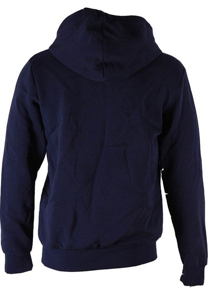 Kapüşonlu Tam Fermuarlı 3 Iplik Indigo Erkek Sweatshirt 5466-1 modelleri