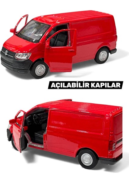 1:18 Ölçek Koleksiyonluk Metal Oyuncak Araba 12 cm - Volkswagen Model Açılabilir Kapılı Transporter modelleri
