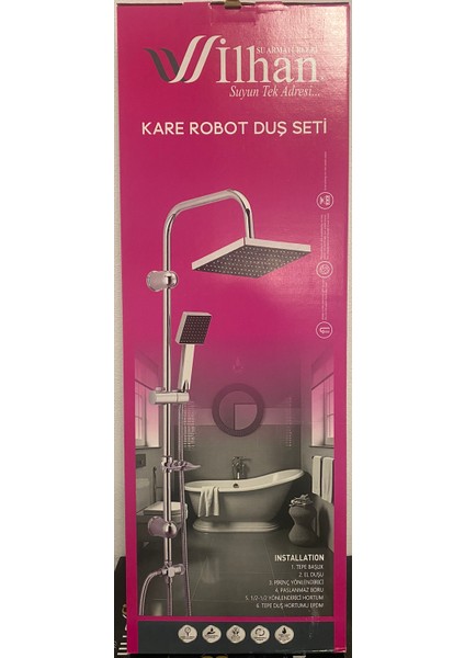 Kare Robot Duş Seti – Lüks, Tasarruflu ve Kolay Kurulum indirimleri