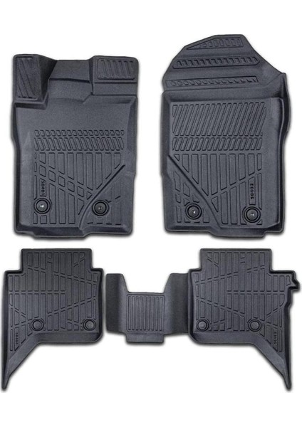 Ford Ranger 2023-2025 Için Havuzlu Paspas, Yüksek Kenarlı, Esnek, Araca Özel, Kokusuz, Oto Paspas