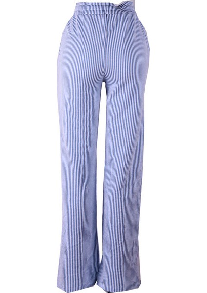 Çizgili Mavi Kadın Pantolon 2497 fiyatları