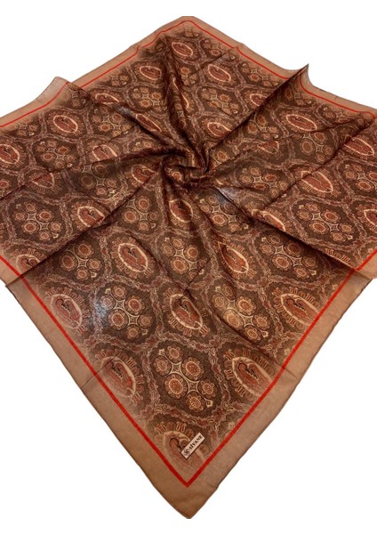 07 Siyane Scarf Renkli Şal Desen Pamuk Eşarp