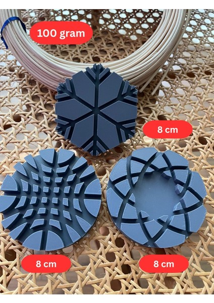 Rattan Core Doğal Bambu Çubuk 2 mm 100 gr ve 3 Adet 8 cm Küçük Boy, Rattan Örme Kalıbı 2 Si Birlikte