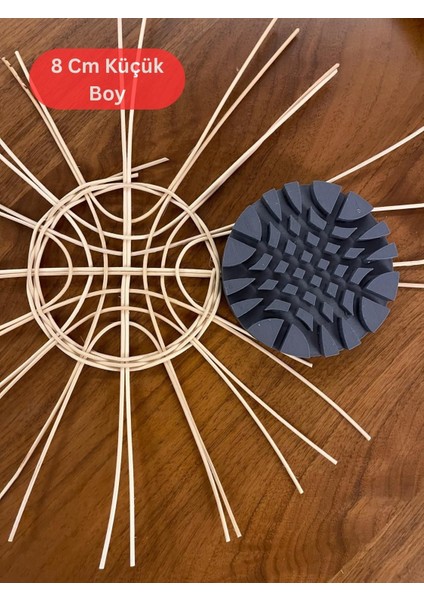 Rattan Core Doğal Bambu Çubuk 2 mm 100 gr ve 3 Adet 8 cm Küçük Boy, Rattan Örme Kalıbı 2 Si Birlikte indirimleri