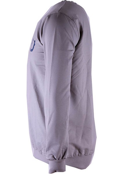 0 Yaka 2 Ip Gri Erkek Sweatshirt Trend Baskı fiyatları