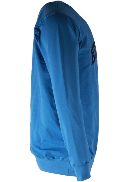 New York Baskı Mavi Erkek Sweatshirt 43236 fiyatları