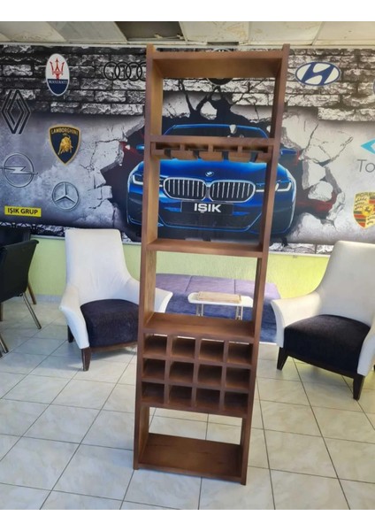 Ahşap Şaraplık Çok Amaçlı Dolap Masif Rustik modelleri