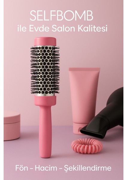 38 cm Profesyonel Fön Fırçası – Hızlı Kurutma, Kaymaz Sap modelleri