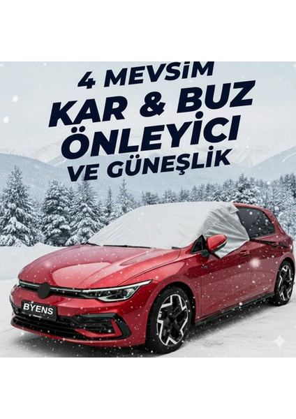 Oto Branda Araba Brandası Buzlanma Önleyici Çadırı Örtüsü Araç Tentesi Ön Cam Güneşlik Camı Güneşliği Buz Kar Koruyucu Yarım