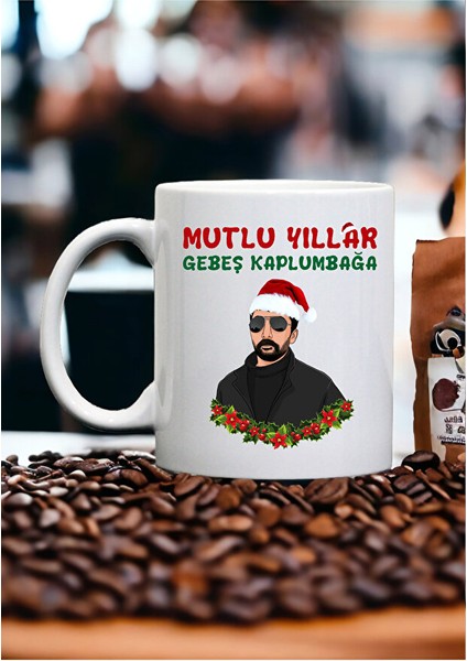 "mutlu Yıllar Gebeş Kaplumbağa" - Yılbaşı Kupa Bardak