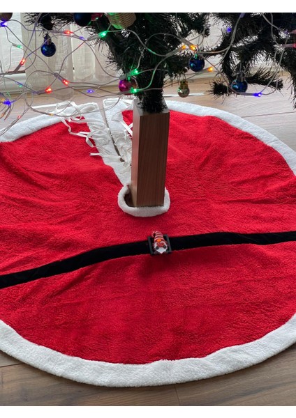 Yılbaşı Ağacı Örtüsü, Yılbaşı Eteği, Peluş Çam Ağacı Örtüsü-Yılbaşı Süsleme Dekoru 110 cm