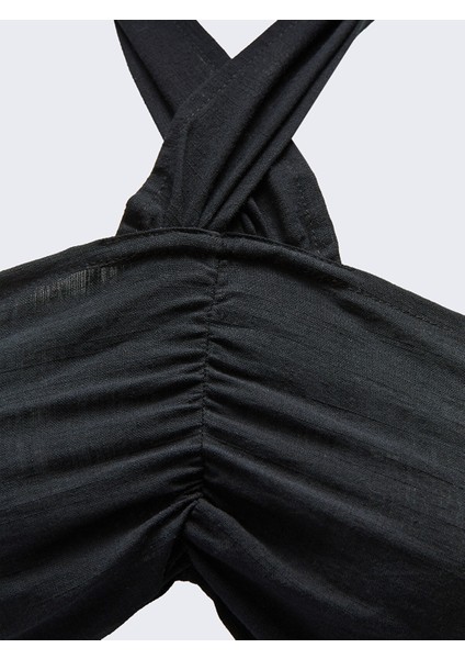 Yeni Sezon Düz Boyundan Bağlamalı Kadın Yüzme Giyim Üst modelleri