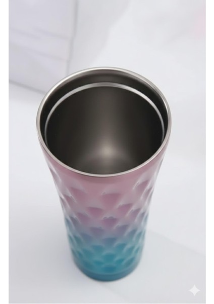 500 ml Renkli Tasarım Isı Yalıtımlı Kahve Mug Çelik Termos fırsatları