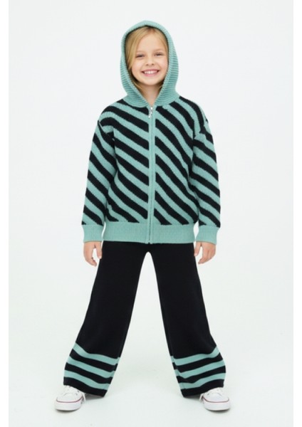 Kız Çocuk Triko 2'li Alt-Üst Takım (Hırka ve Alt) 10-15 Yaş 12431