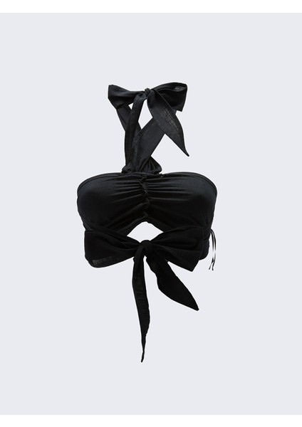 Yeni Sezon Düz Boyundan Bağlamalı Kadın Yüzme Giyim Üst fiyatları