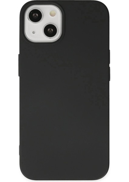 iPhone 14 Plus Kılıf Nano Içi Kadife Silikon - Siyah