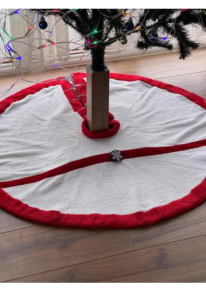 Yılbaşı Ağacı Örtüsü, Yılbaşı Eteği, Peluş Çam Ağacı Örtüsü-Yılbaşı Süsleme Dekoru 110 cm