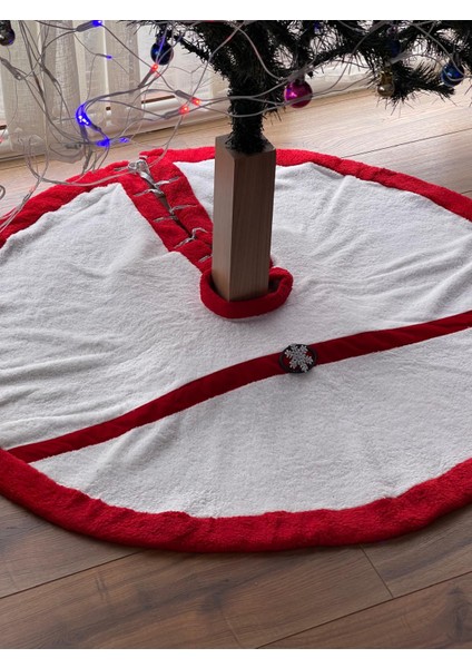 Yılbaşı Ağacı Örtüsü, Yılbaşı Eteği, Peluş Çam Ağacı Örtüsü-Yılbaşı Süsleme Dekoru 110 cm modelleri