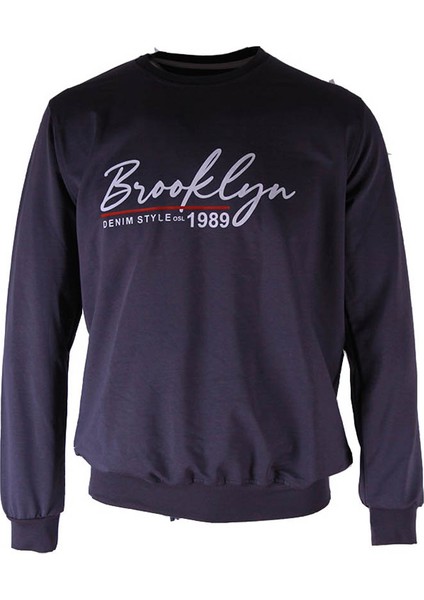 2 Ip Füme Erkek Sweatshirt Brooklyn 0 Yaka