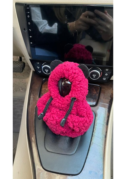 Vites Hoodie-Araç Vites Poları-Peluş Vites Poları-Kırmızı - Araç Vites Kıyafeti