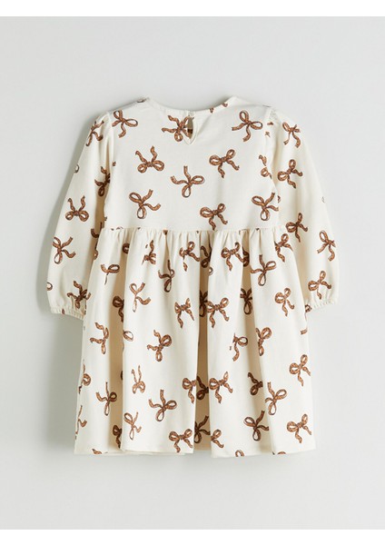 Yeni Sezon Fiyonk Baskılı Kız Çocuk Elbise modelleri