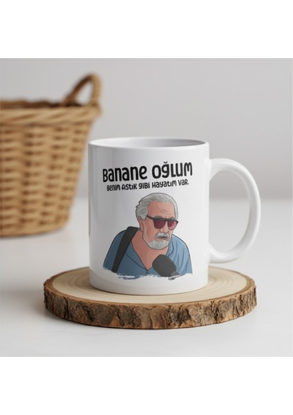 "banane Oğlum Benim Fıstık Gibi Hayatım Var" Kupa Bardak