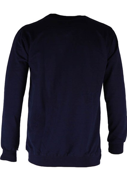 0 Yaka 2 Ip Indigo Erkek Sweatshirt Trend Baskı modelleri