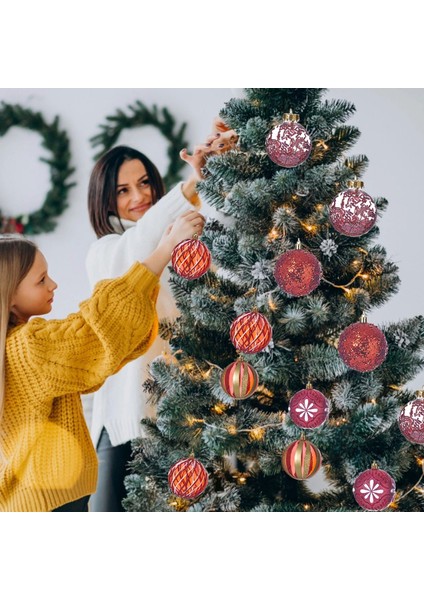 12’li Lüks Yılbaşı Ağacı Süsü Cici Top Noel Çam Ağacı Asma Süsü modelleri