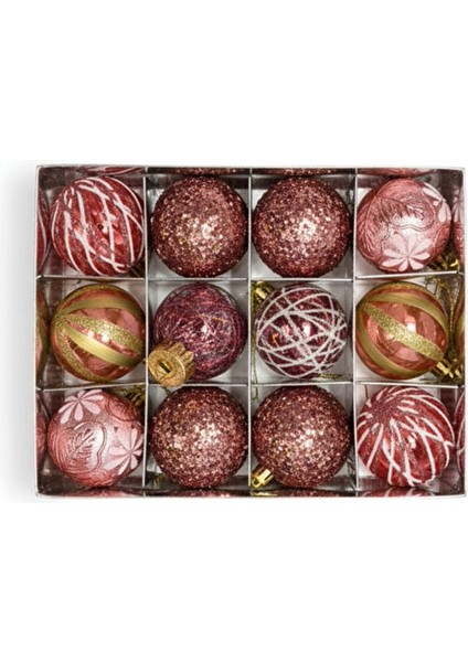 12’li Lüks Yılbaşı Ağacı Süsü Cici Top Noel Çam Ağacı Asma Süsü indirimleri