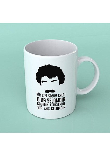 "müslüm Gürses" Baba Bir Çift Sözüm Kaldı Resimli Kupa Bardak