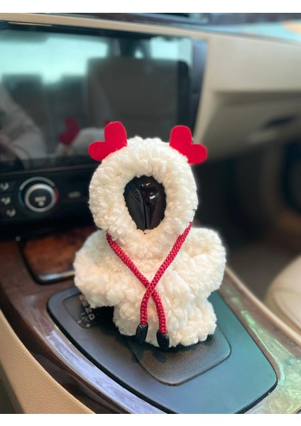 Vites Hoodie-Araç Vites Poları-Peluş Vites Poları-Beyaz Peluş - Araç Vites Kıyafeti