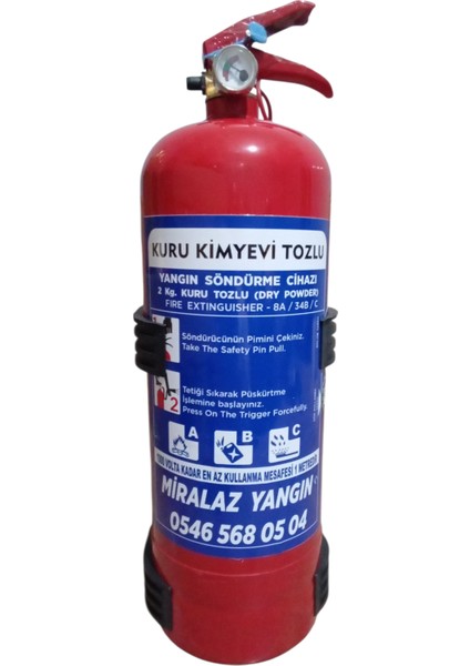 2 kg Yangın Söndürücü Tüp 4 Yıllık Tarihli Askı Aparatlı fiyatları