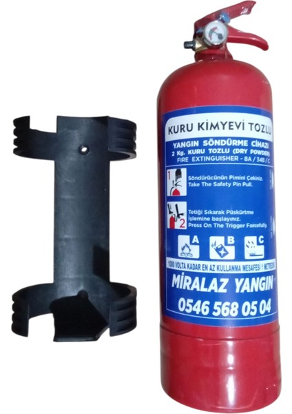 2 kg Yangın Söndürücü Tüp 4 Yıllık Tarihli Askı Aparatlı modelleri