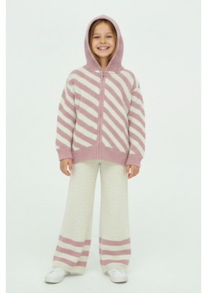 Kız Çocuk Triko 2'li Alt-Üst Takım (Hırka ve Alt) 10-15 Yaş 12431