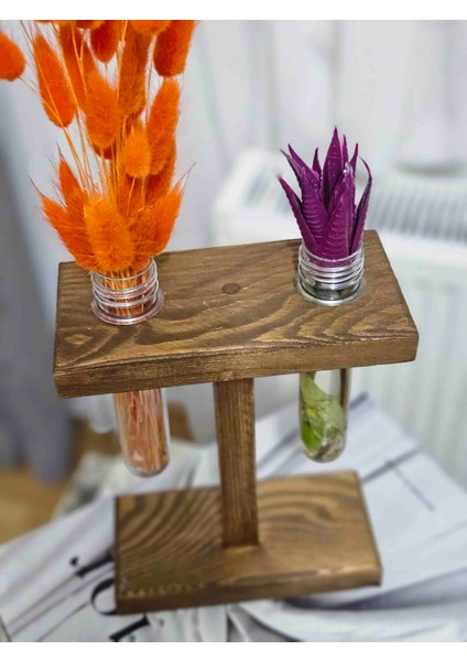 Dekoratif Ahşap Standlı Tüplü Vazo | Bambu Vazosu, Oda Kokuluğu modelleri