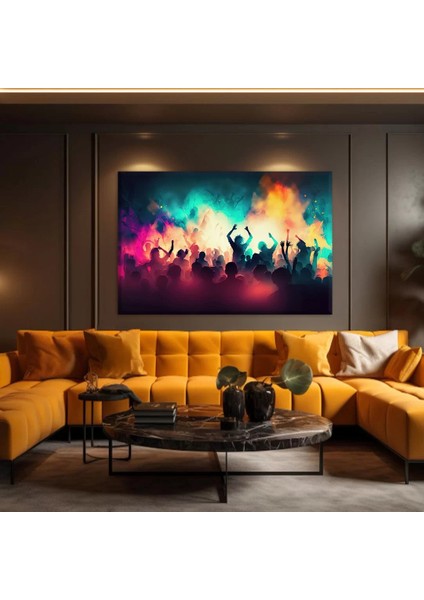 Neon Dansçılar Kanvas Tablo