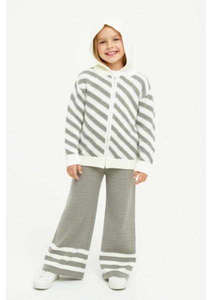 Kız Çocuk Triko 2'li Alt-Üst Takım (Hırka ve Alt) 10-15 Yaş 12431