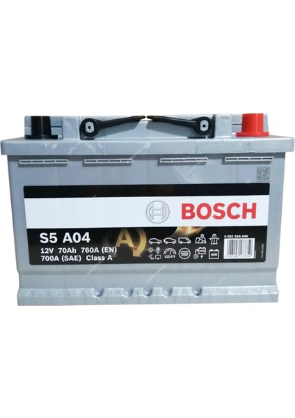 0092S5A040 - S5 70 Ah Agm - 760M. Akım (A) En / 70AH - Bosch