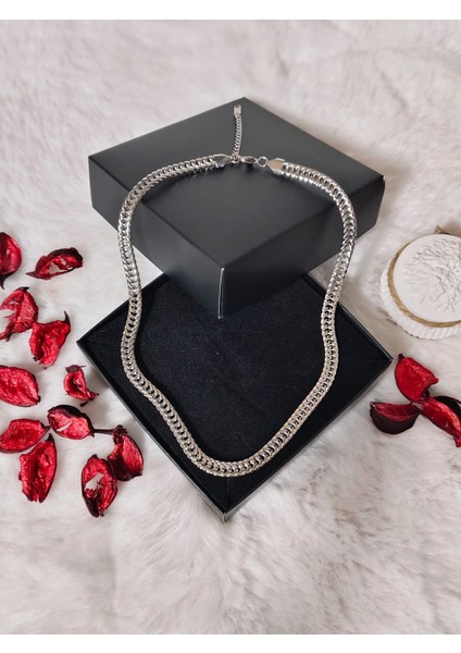 Çelik Silver Renk Balık Sırtı Zincir Kolye fiyatları