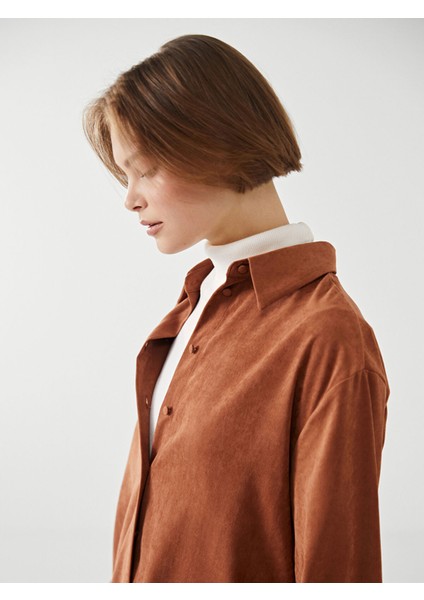 Yeni Sezon Süet Görünümlü Kadın Gömlek Tunik indirimleri