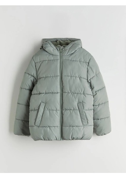 Lcw Kids Haki Kapüşonlu Erkek Çocuk Şişme Mont modelleri