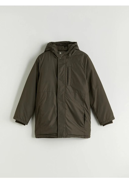 Lcw Kids Haki Kapüşonlu Erkek Çocuk Mont