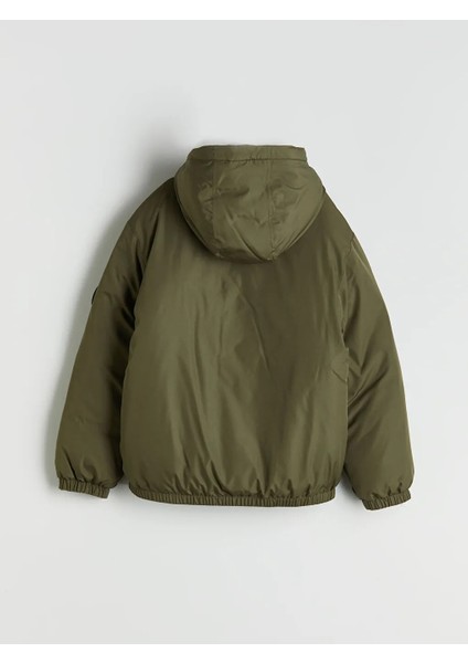 Lcw Kids Haki Kapüşonlu Erkek Çocuk Şişme Mont modelleri